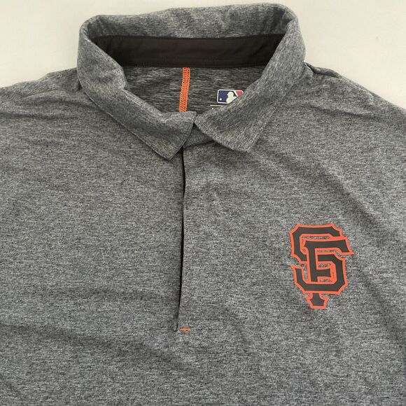 San‎ Francisco Giants Polo Shirt Mens Medium Golf Top Short Sleeve Snap Button - Picture 2 of 9